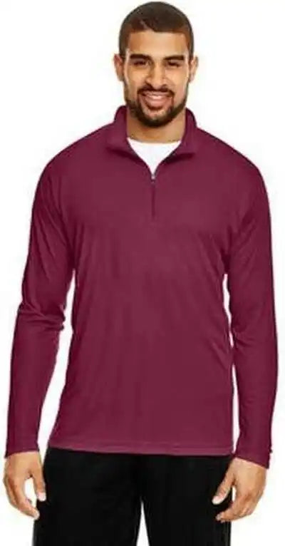 Team 365 Tt31 Men’s Zone Performance Quarter Zip Sport Maroon