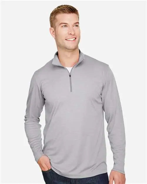 Team 365 Tt31h Men’s Zone Sonic Heather Performance Quarter-zip Pullover - Athletic