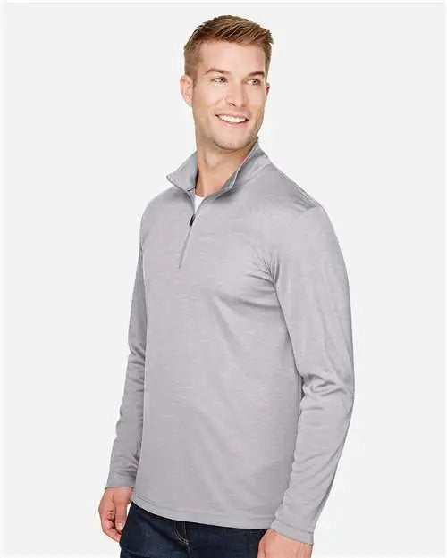 Team 365 Tt31h Men’s Zone Sonic Heather Performance Quarter-zip Pullover - Athletic