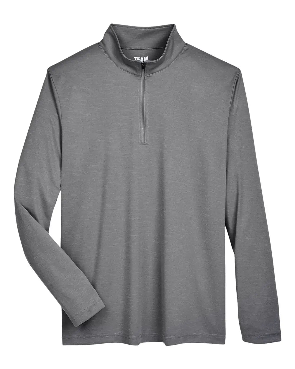 Team 365 Tt31h Men’s Zone Sonic Heather Performance Quarter-zip Pullover - Dark Grey - Gray / Xs