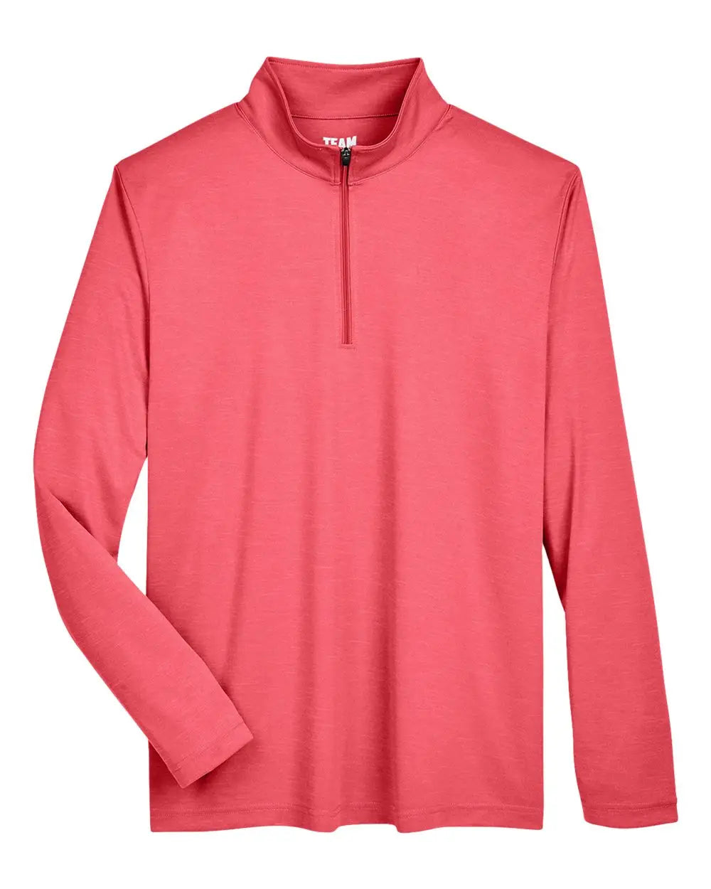 Team 365 Tt31h Men’s Zone Sonic Heather Performance Quarter-zip Pullover - Sport Red - Xs