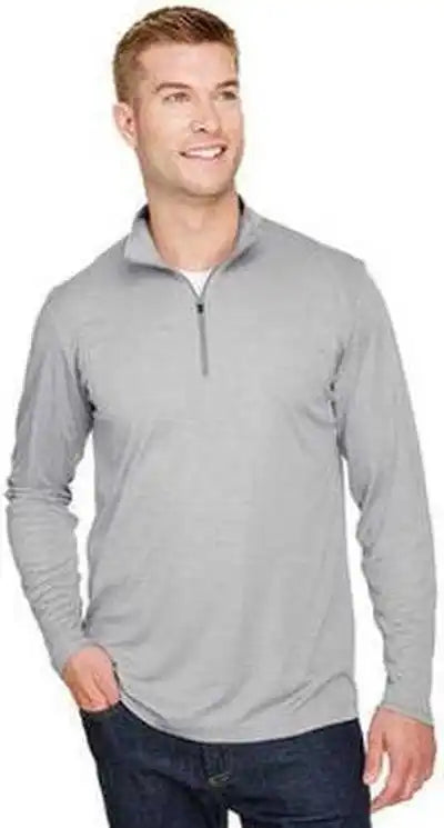 Team 365 Tt31h Men’s Zone Sonic Heather Performance Quarter Zip Athletic