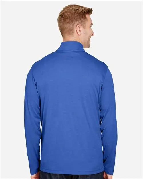 Team 365 Tt31h Men’s Zone Sonic Heather Performance Quarter-zip Pullover - Sport Royal