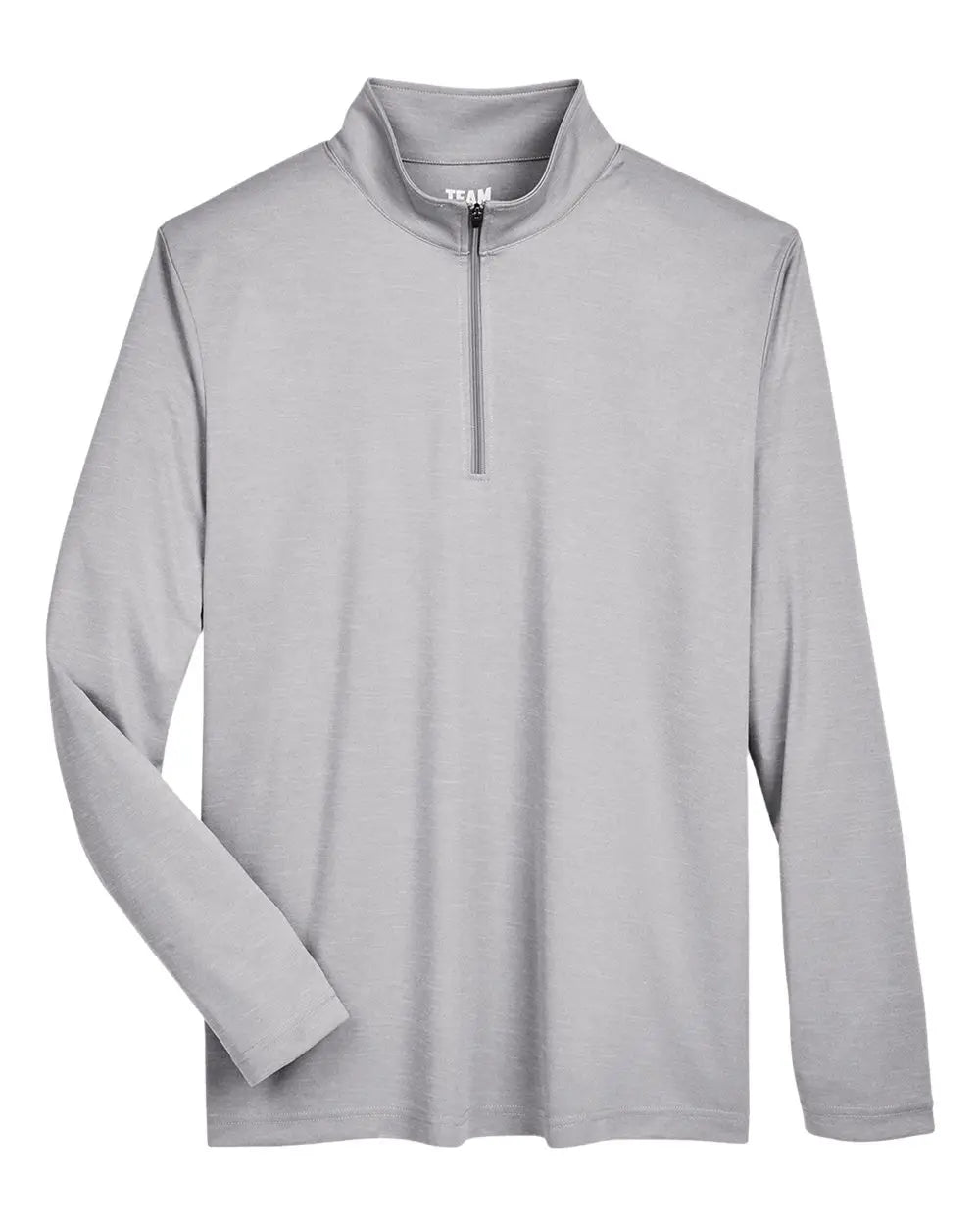 Team 365 Tt31h Men’s Zone Sonic Heather Performance Quarter-zip Pullover - Athletic - Gray / Xs