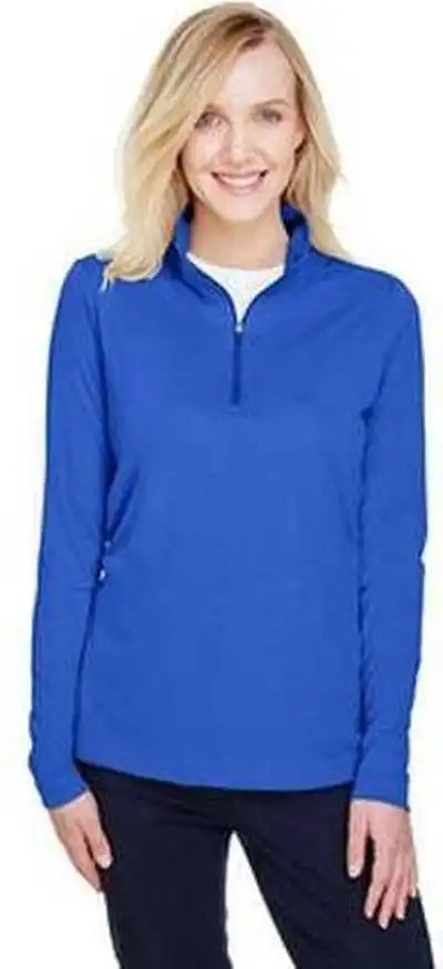 Team 365 Tt31hw Ladies’ Zone Sonic Heather Performance Quarter Zip Sportroyal