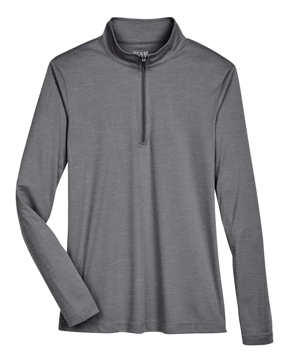 Team 365 Tt31hw Women’s Zone Sonic Heather Performance Quarter-zip Pullover - Dark Grey - Gray / Xs