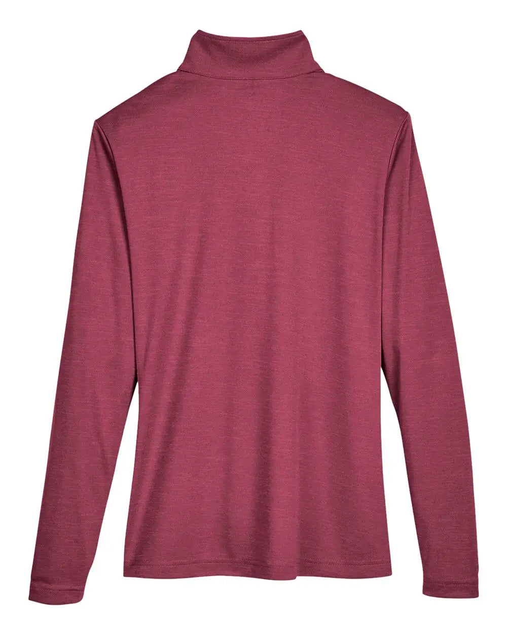 Team 365 Tt31hw Women’s Zone Sonic Heather Performance Quarter-zip Pullover - Sport Maroon