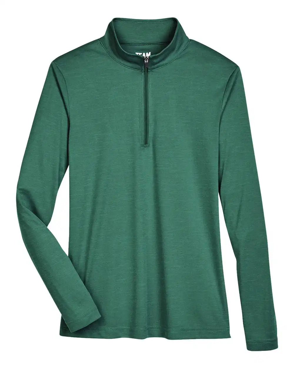 Team 365 Tt31hw Women’s Zone Sonic Heather Performance Quarter-zip Pullover - Sport Forest - Xs