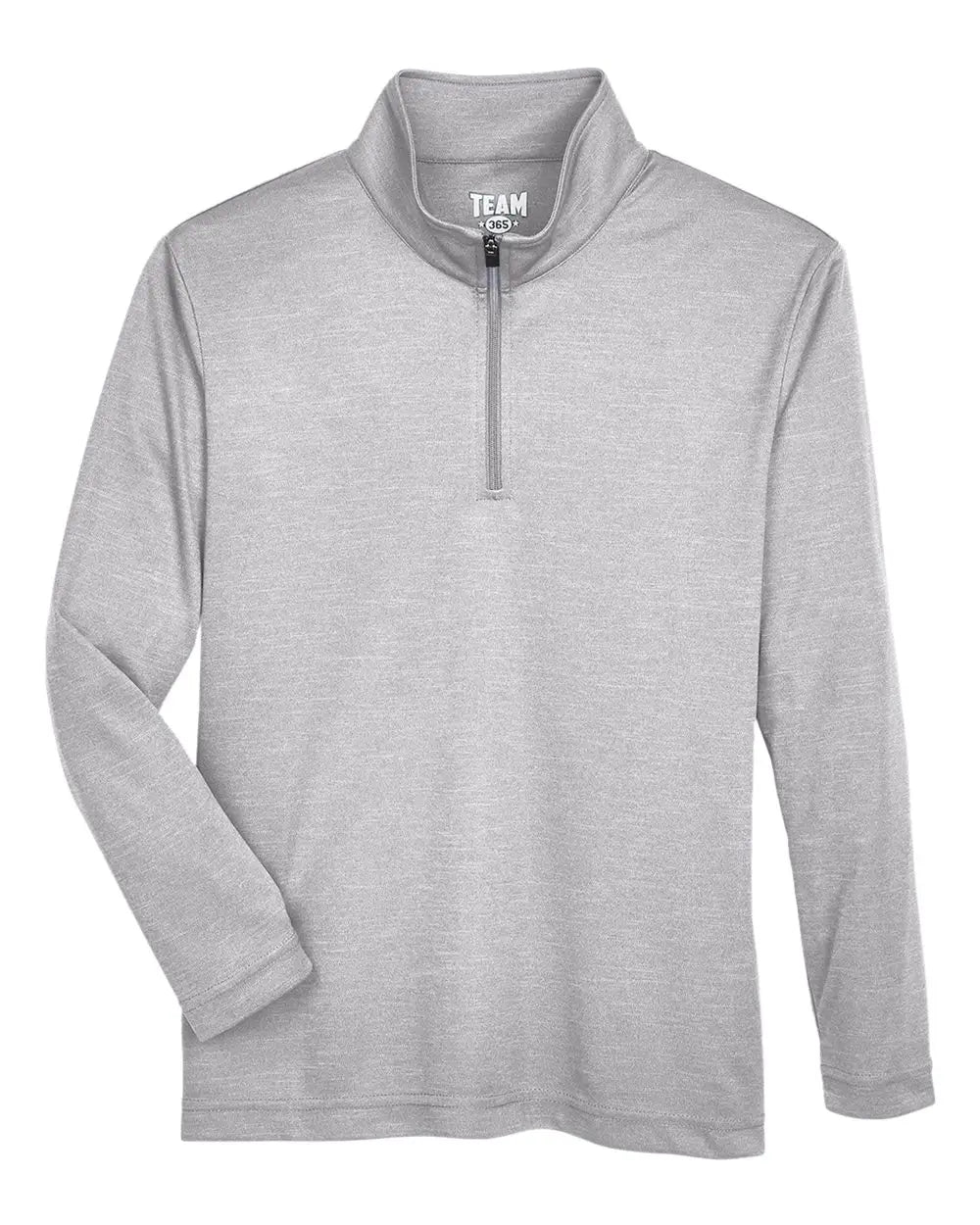 Team 365 Tt31hy Youth Zone Sonic Heather Performance Quarter-zip Pullolver - Athletic - Gray / s