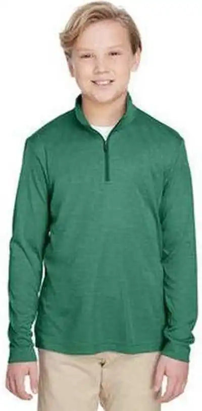 Team 365 Tt31hy Youth Zone Sonic Heather Performance Quarter-zip - Sportforest