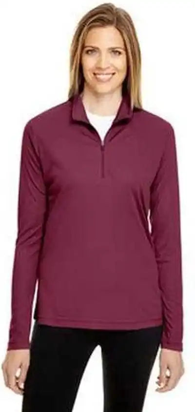 Team 365 Tt31w Ladies’ Zone Performance Quarter-zip - Sport Maroon