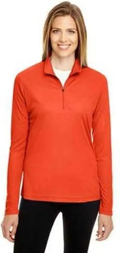 Team 365 Tt31w Ladies’ Zone Performance Quarter-zip - Sport Orange
