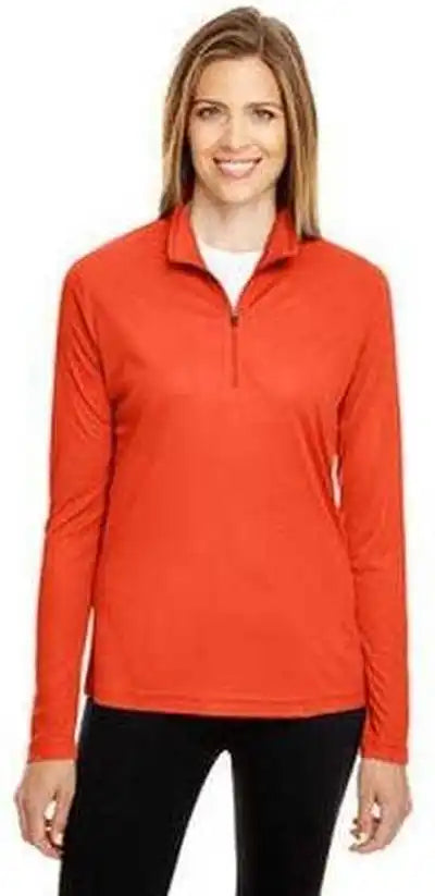 Team 365 Tt31w Ladies’ Zone Performance Quarter-zip - Sport Orange