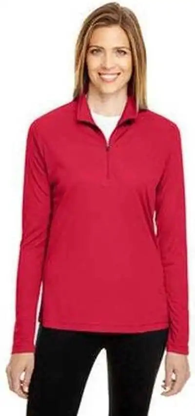 Team 365 Tt31w Ladies’ Zone Performance Quarter-zip - Sport Red