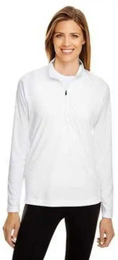 Team 365 Tt31w Ladies’ Zone Performance Quarter Zip White