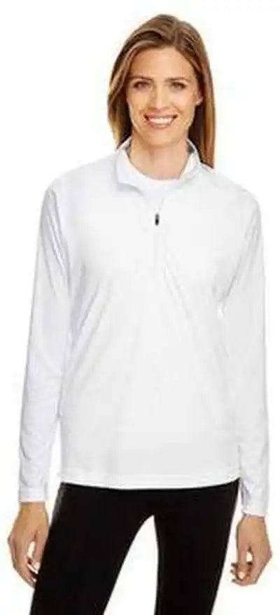 Team 365 Tt31w Ladies’ Zone Performance Quarter Zip White