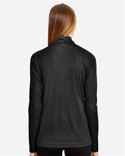 Team 365 Tt31w Women’s Zone Performance Quarter-zip Pullover - Black