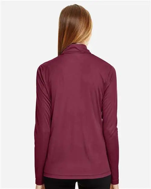 Team 365 Tt31w Women’s Zone Performance Quarter-zip Pullover - Sport Maroon