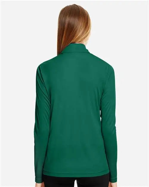 Team 365 Tt31w Women’s Zone Performance Quarter-zip Pullover - Sport Forest