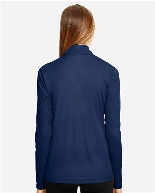 Team 365 Tt31w Women’s Zone Performance Quarter-zip Pullover - Sport Dark Navy