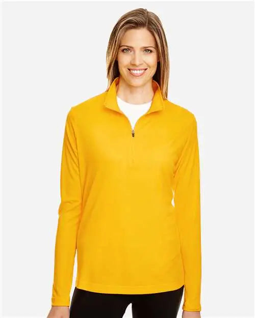 Team 365 Tt31w Women’s Zone Performance Quarter-zip Pullover - Sport Athletic Gold - Xs