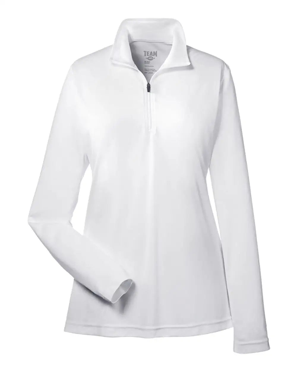 Team 365 Tt31w Women’s Zone Performance Quarter-zip Pullover - White - Xs
