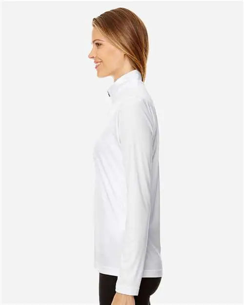 Team 365 Tt31w Women’s Zone Performance Quarter-zip Pullover - White