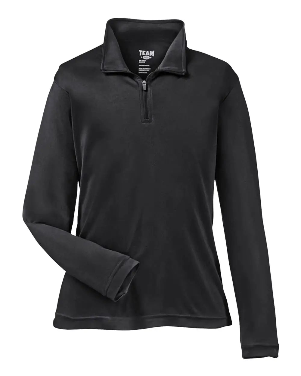 Team 365 Tt31y Youth Zone Performance Quarter-zip Pullover - Black - s