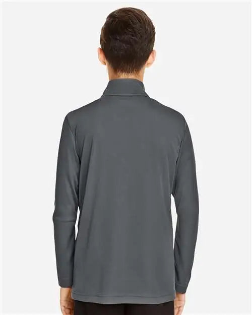 Team 365 Tt31y Youth Zone Performance Quarter-zip Pullover - Sport Graphite