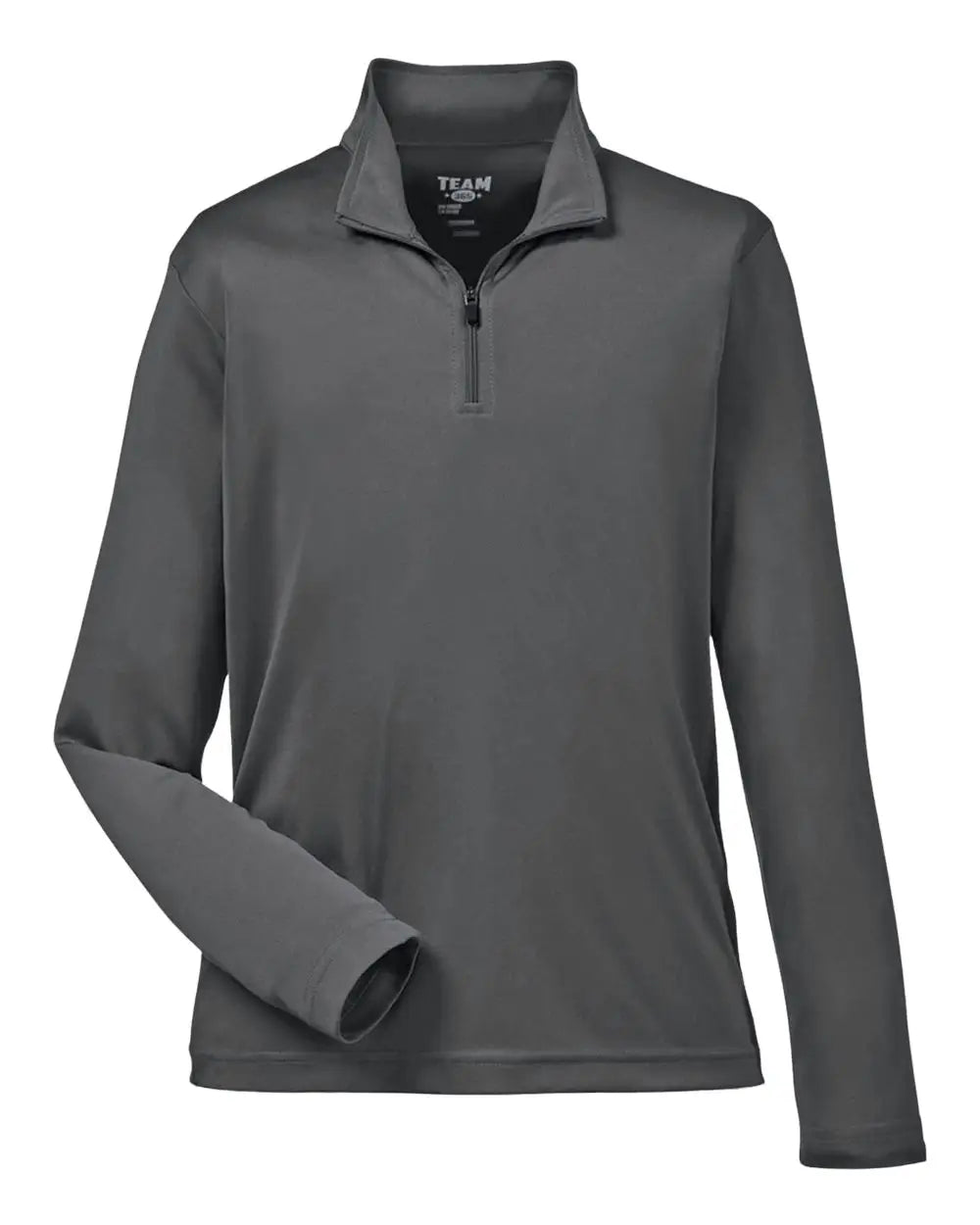 Team 365 Tt31y Youth Zone Performance Quarter-zip Pullover - Sport Graphite - Dark Gray / s