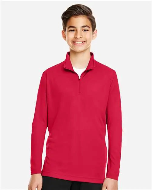 Team 365 Tt31y Youth Zone Performance Quarter-zip Pullover - Sport Red - s