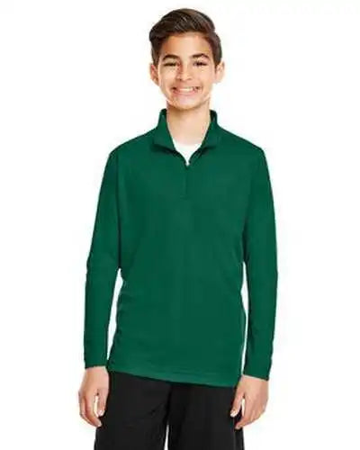 Team 365 Tt31y Youth Zone Performance Quarter-zip - Sport Forest