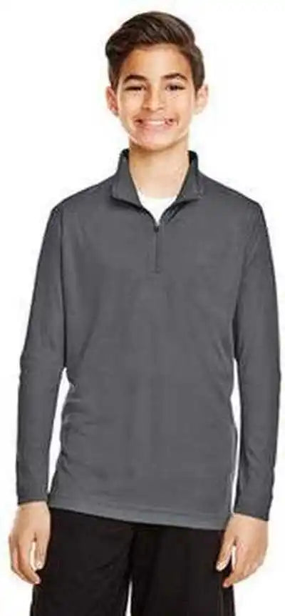 Team 365 Tt31y Youth Zone Performance Quarter-zip - Sport Graphite