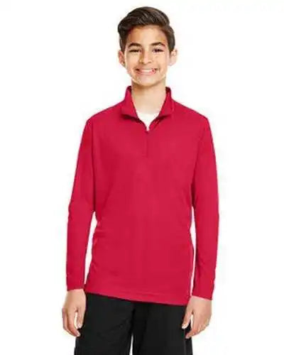 Team 365 Tt31y Youth Zone Performance Quarter-zip - Sport Red