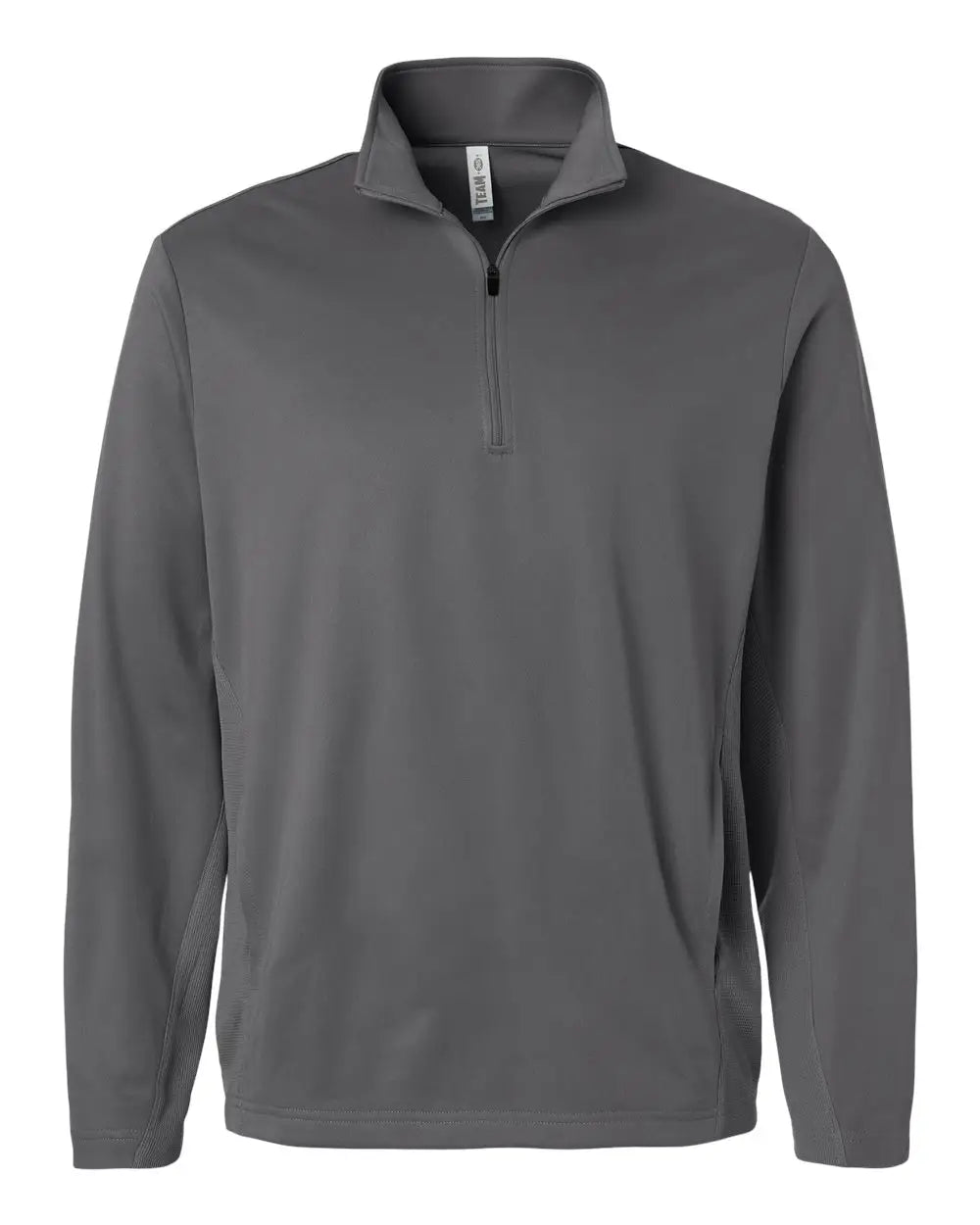 Team 365 Tt401 Unisex Squad Cadet Quarter-zip Tech Fleece Pullover - Sport Graphite - Adult Xs