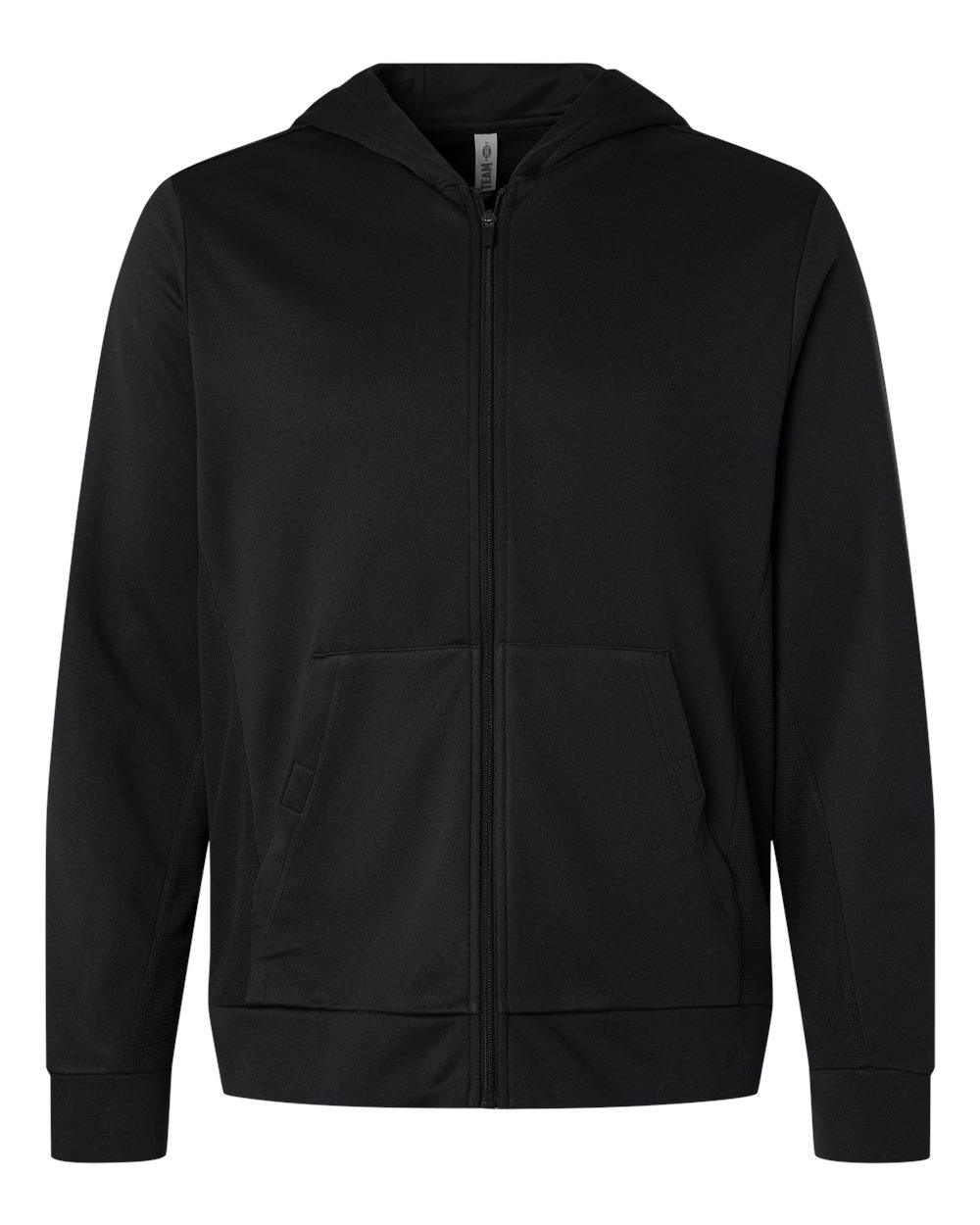 Team 365 Tt402 Unisex Squad Tech Fleece Hooded Full-zip - Black