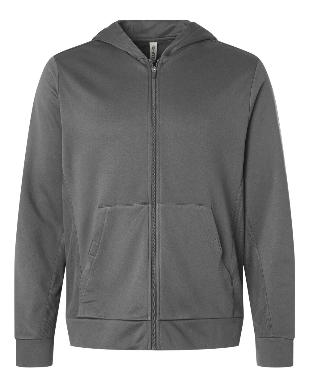 Team 365 Tt402 Unisex Squad Tech Fleece Hooded Full-zip - Sport Graphite
