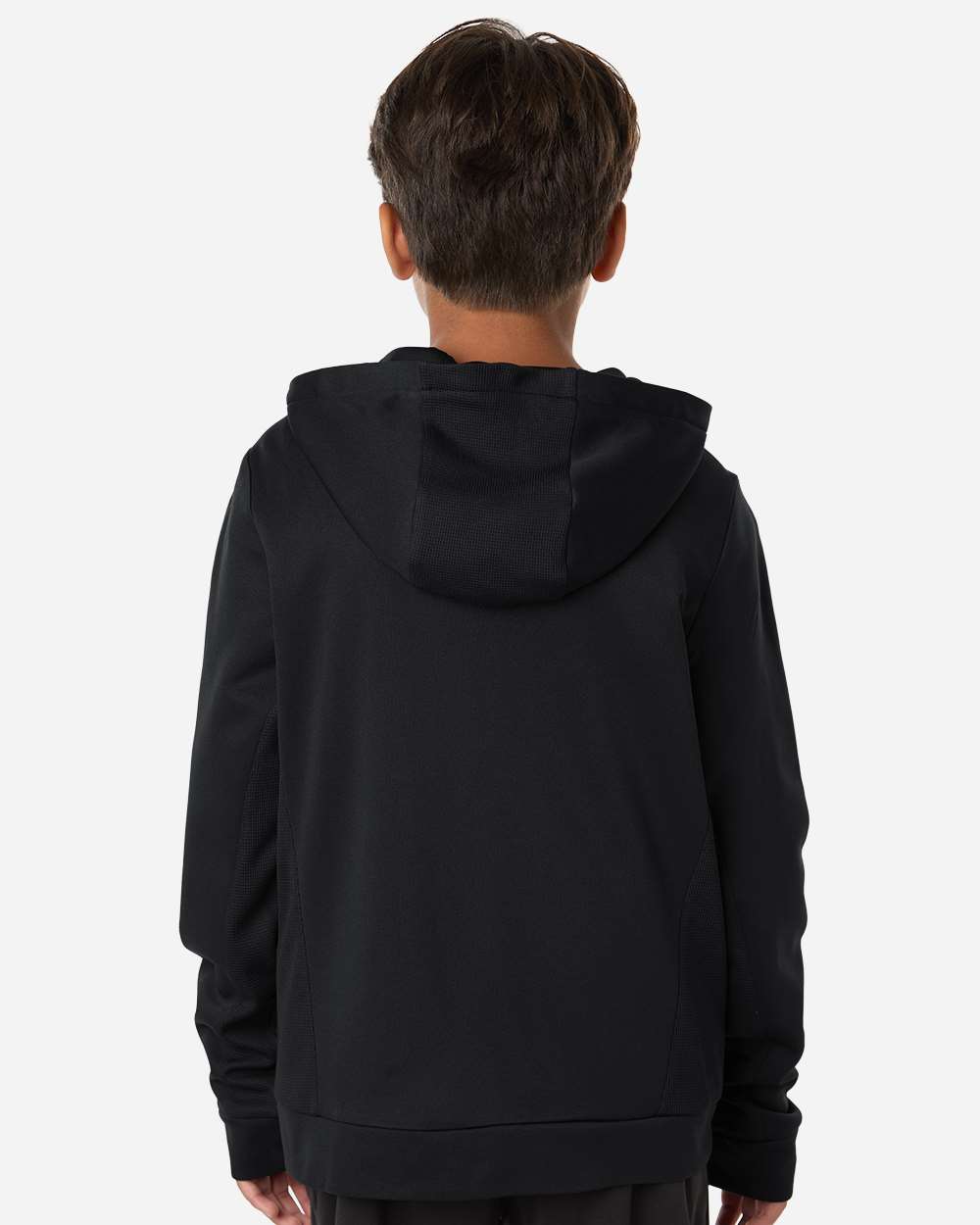 Team 365 Tt402y Youth Squad Tech Fleece Hooded Full-zip - Black