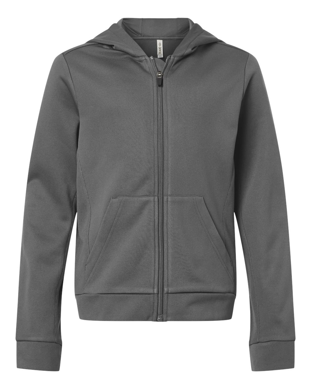 Team 365 Tt402y Youth Squad Tech Fleece Hooded Full-zip - Sport Graphite
