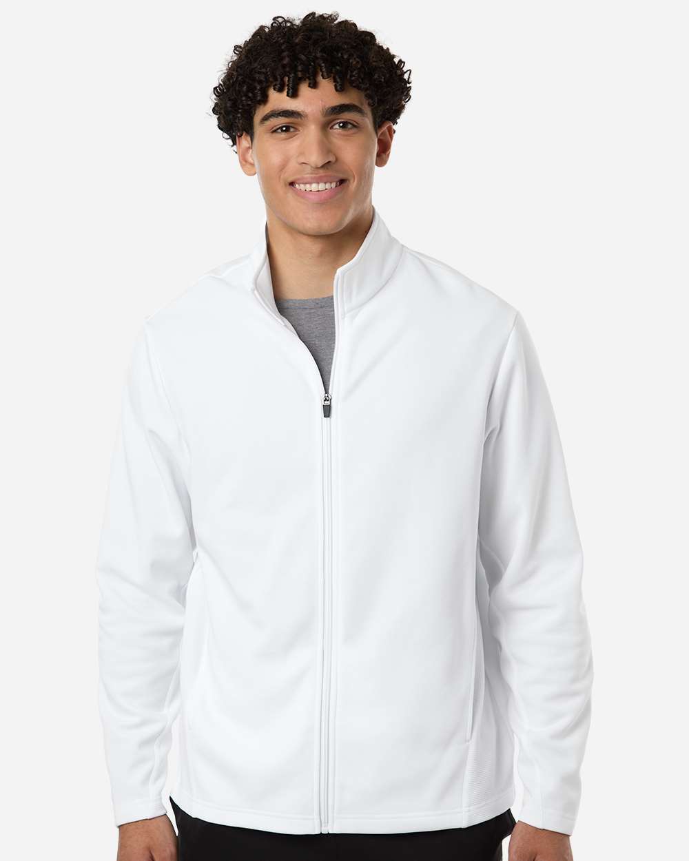 Team 365 Tt403 Unisex Squad Tech Fleece Full-zip Jacket - White