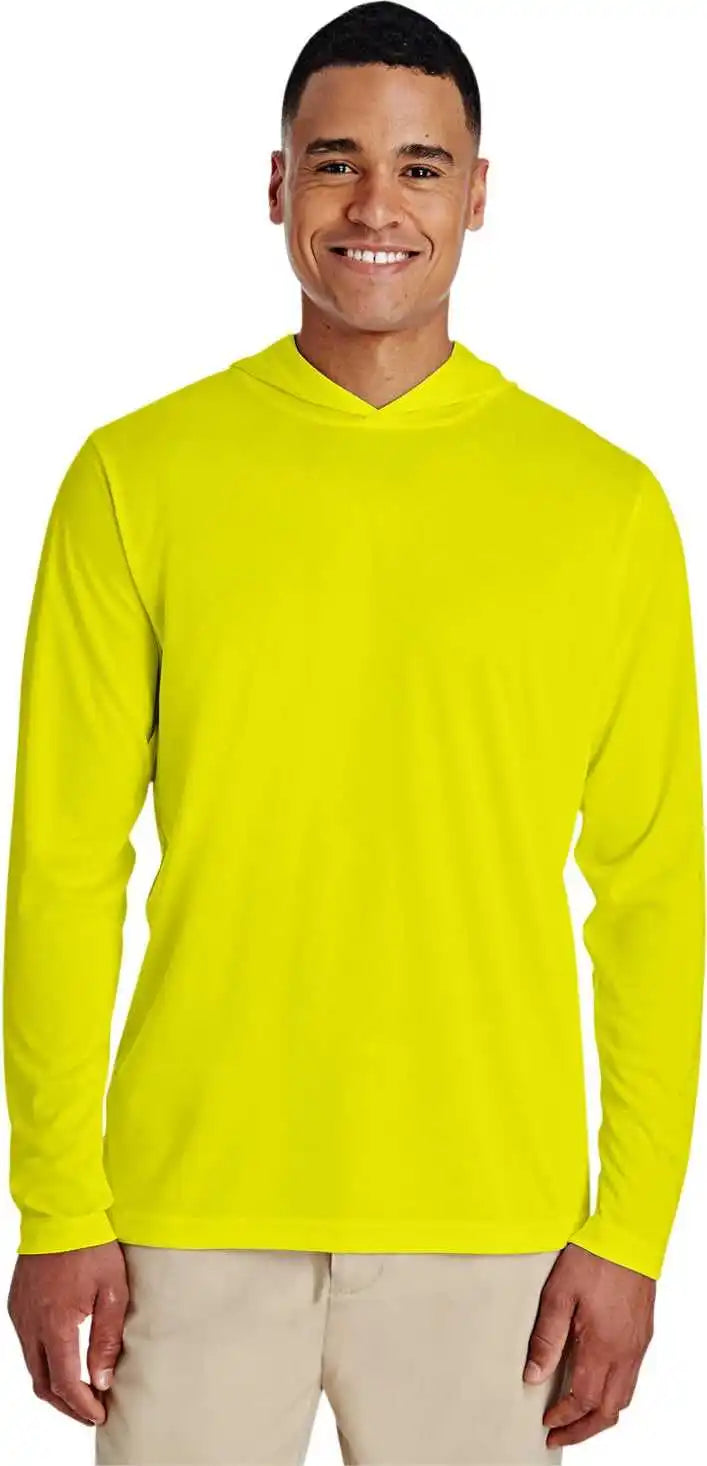 Team 365 Tt41 Men’s Zone Performance Hooded T-shirt - Safety Yellow