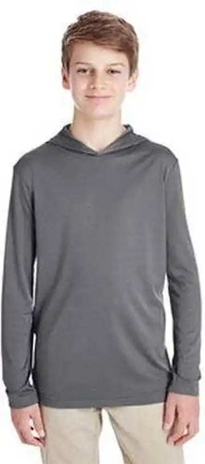 Team 365 Tt41y Youth Zone Performance Hoodie Sport Graphite