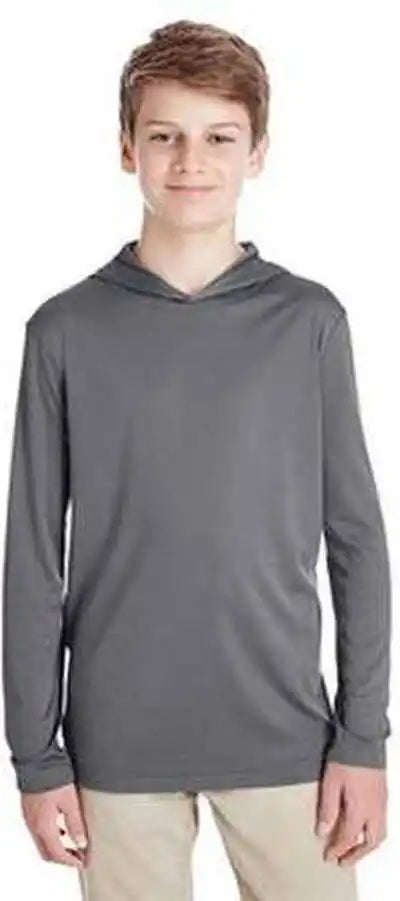 Team 365 Tt41y Youth Zone Performance Hoodie Sport Graphite
