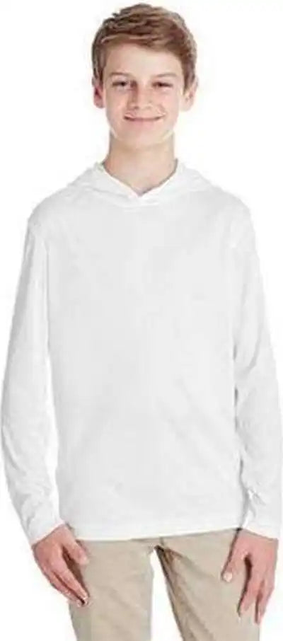 Team 365 Tt41y Youth Zone Performance Hoodie White
