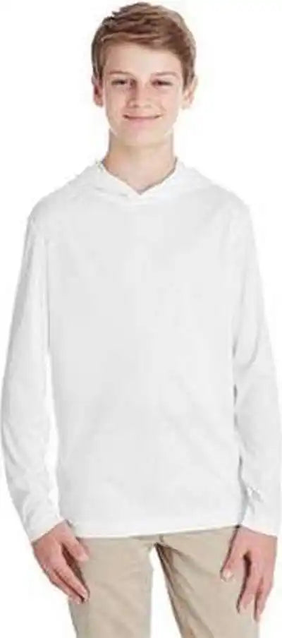 Team 365 Tt41y Youth Zone Performance Hoodie White
