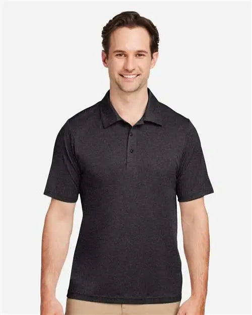 Team 365 Tt51h Men’s Zone Sonic Heather Performance Polo - Black