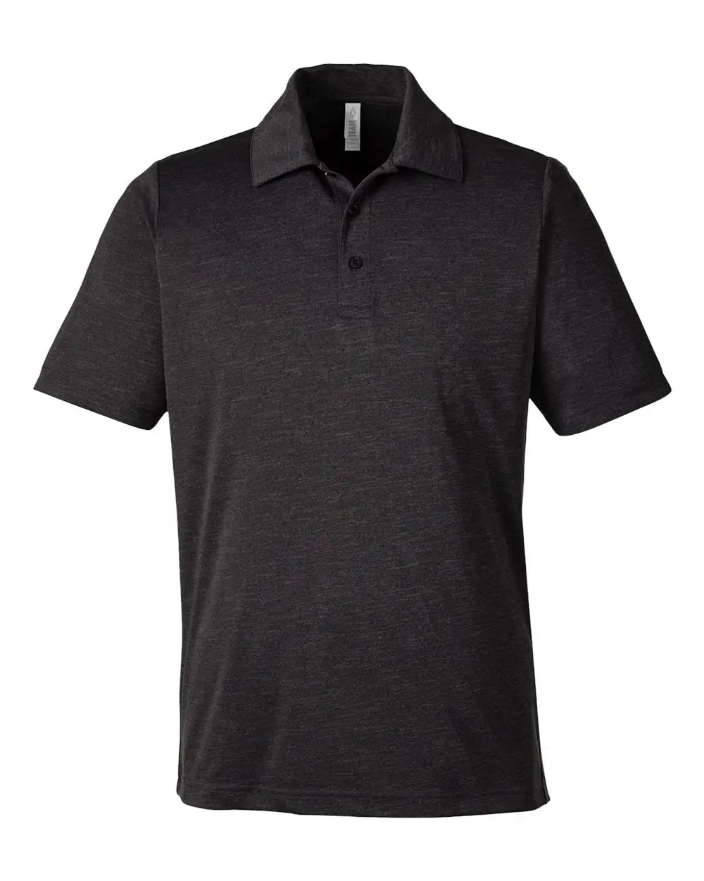Team 365 Tt51h Men’s Zone Sonic Heather Performance Polo - Black - Black Heather / Xs