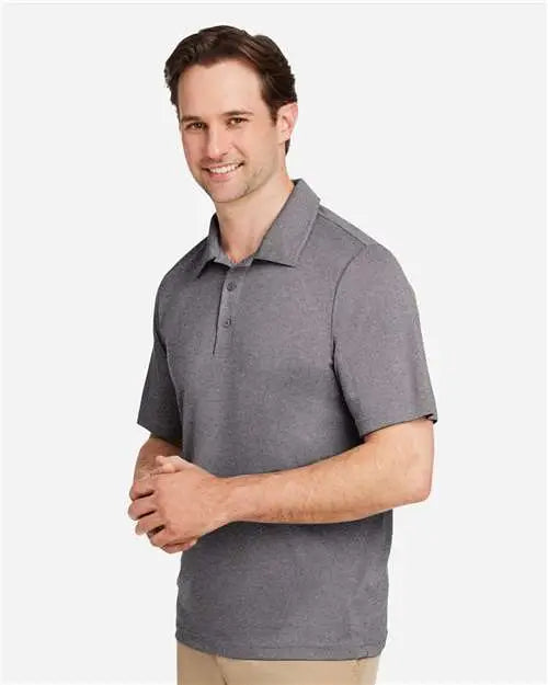Team 365 Tt51h Men’s Zone Sonic Heather Performance Polo - Dark Grey