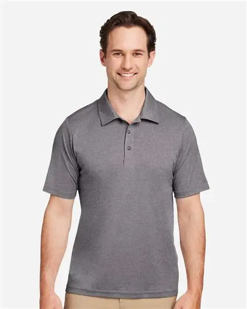 Team 365 Tt51h Men’s Zone Sonic Heather Performance Polo - Dark Grey