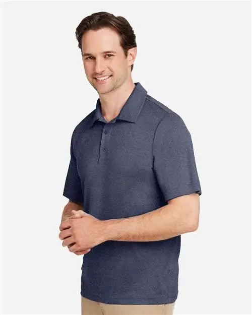 Team 365 Tt51h Men’s Zone Sonic Heather Performance Polo - Sport Dark Navy